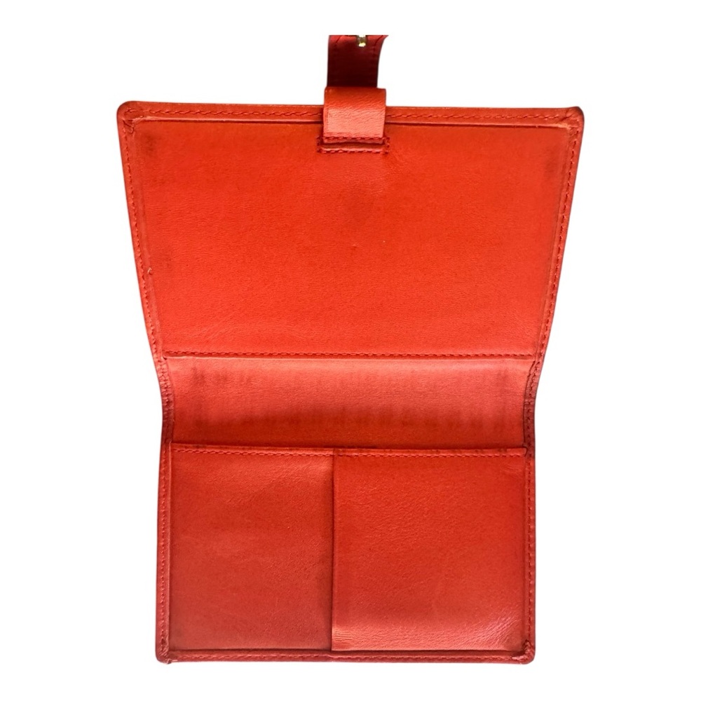 Coach Red Leather Wallet with Snap Closure - Picture 6 of 11